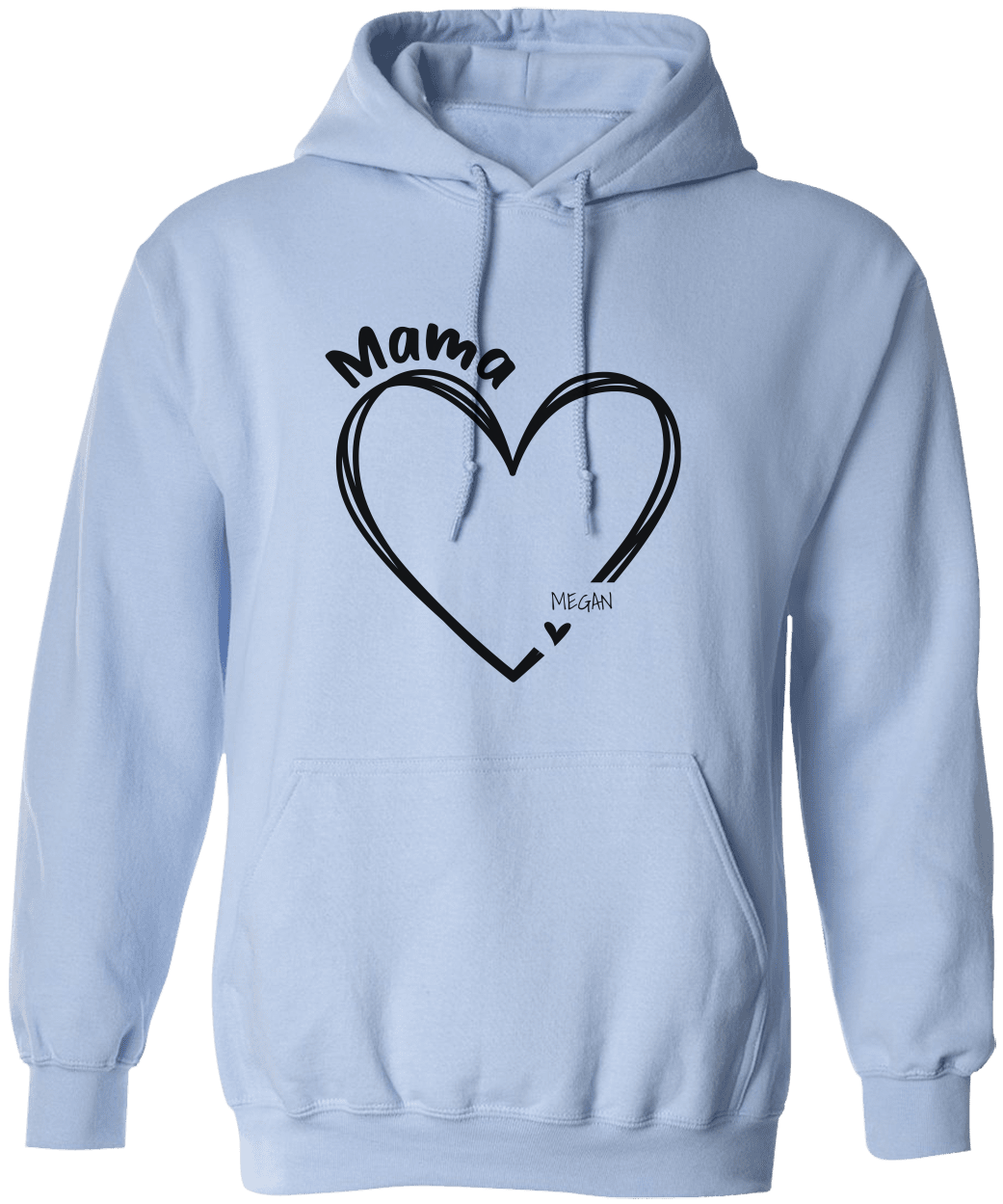 Personalized Mom Heart Name Hoodie