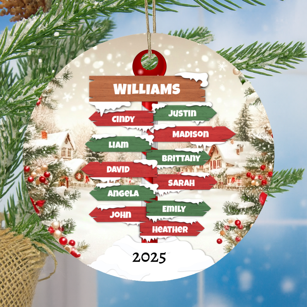 North Pole Signpost Ornament
