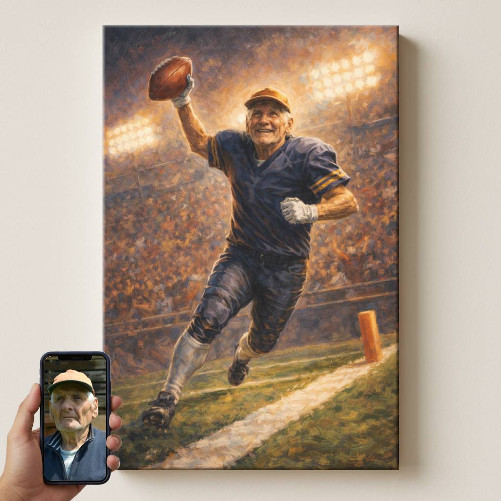 Touchdown - Glory Days Football Canvas Print