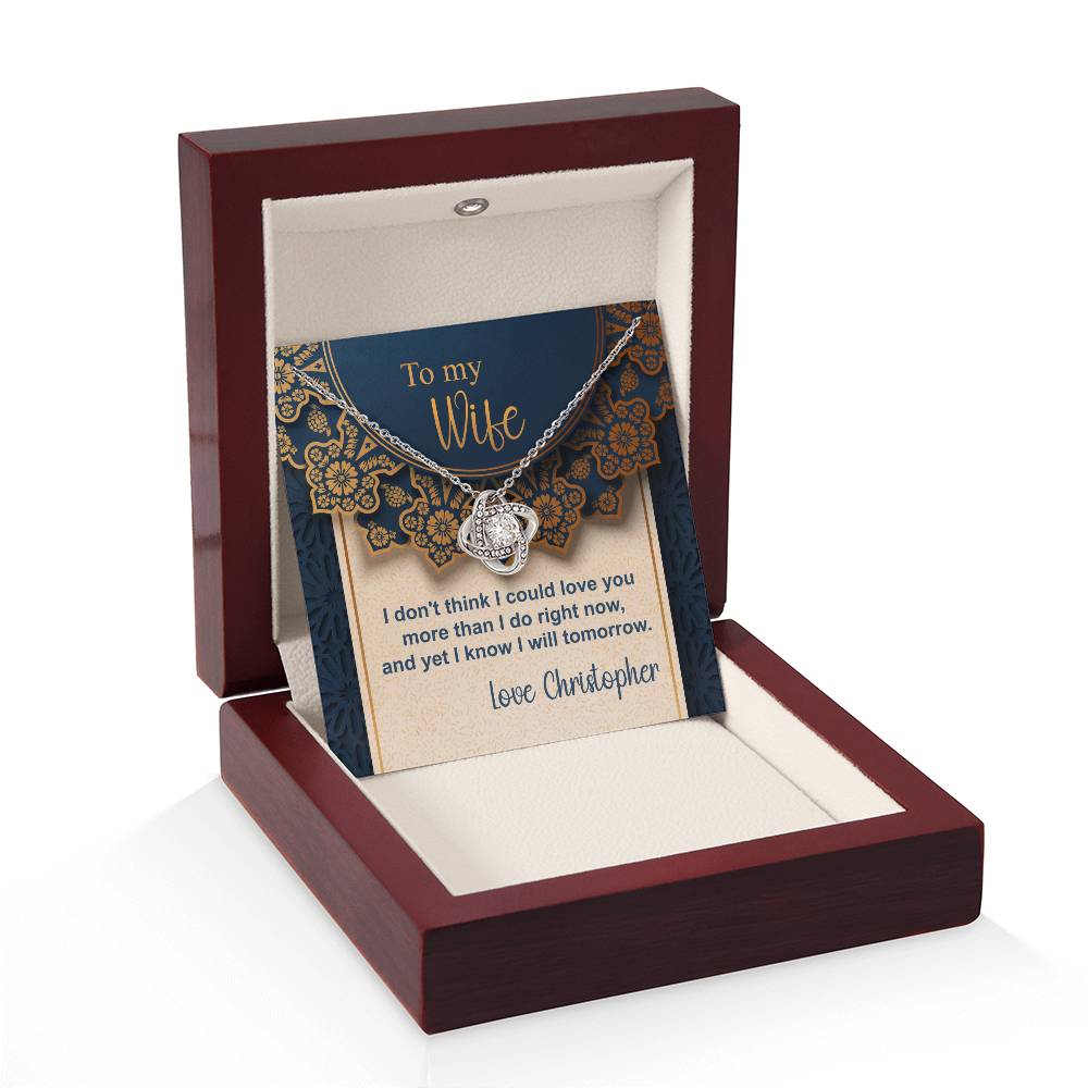 To My Wife - Love You More Personalized Necklace