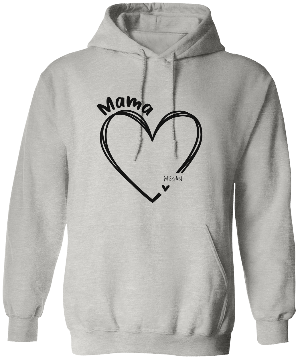 Personalized Mom Heart Name Hoodie