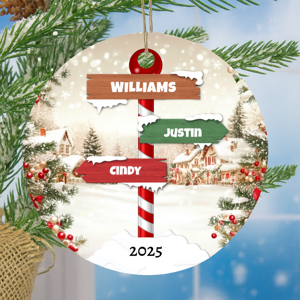 North Pole Signpost Ornament
