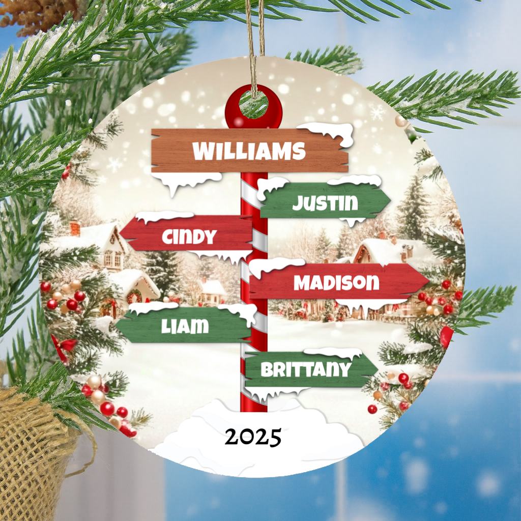 North Pole Signpost Ornament