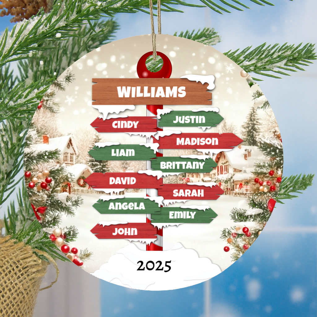 North Pole Signpost Ornament