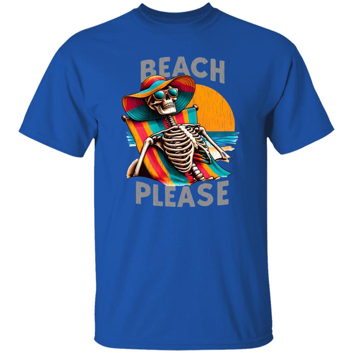 Beach Please Skeleton Tee