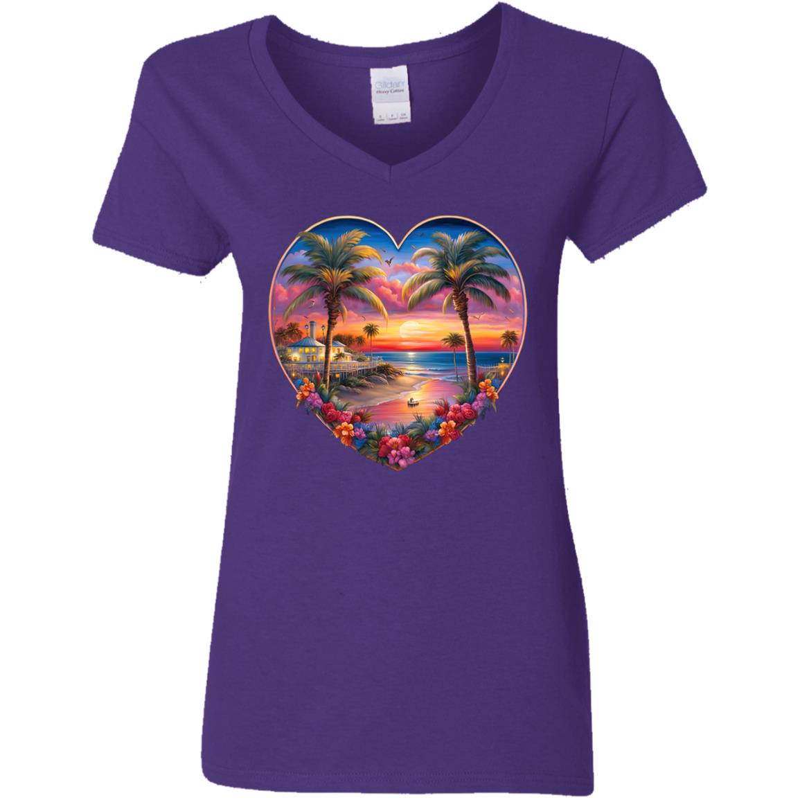 Tropical Heart Ladies T-Shirt