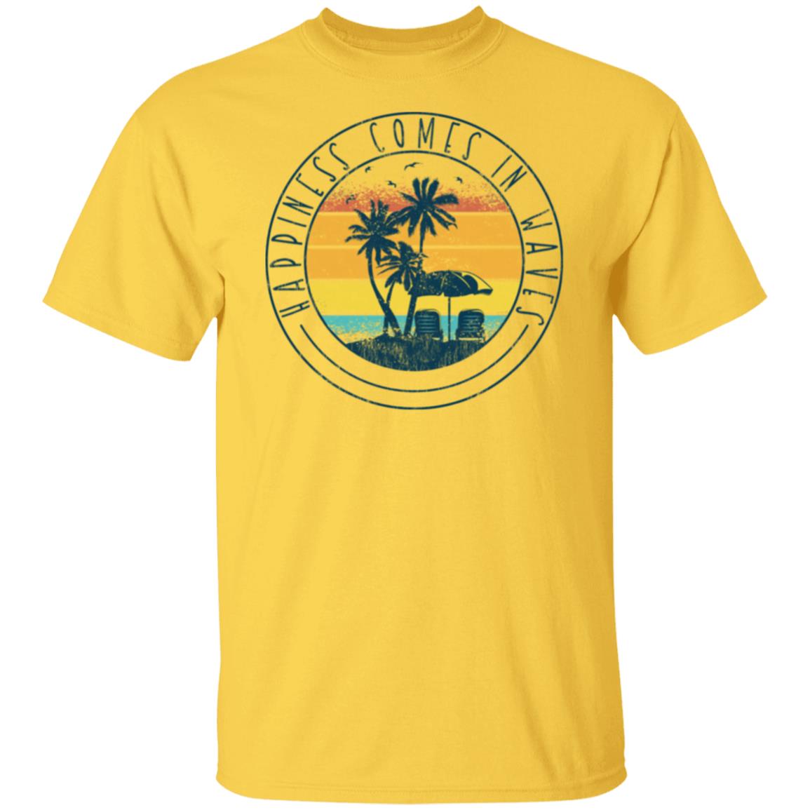 Beach Tee - Happiness Comes In Waves
