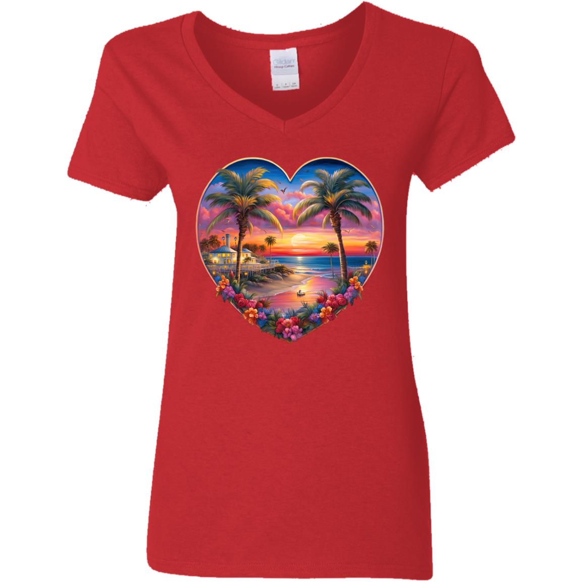 Tropical Heart Ladies T-Shirt