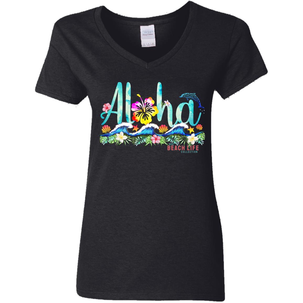Aloha Tropical Ladies Beach T-Shirt