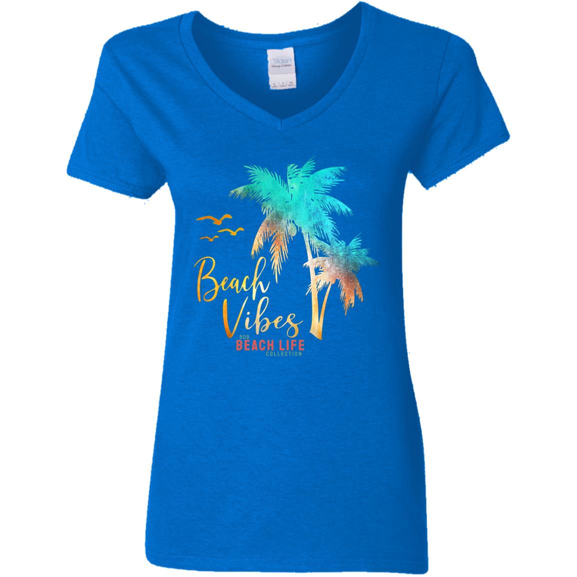 Beach Vibes Palm Trees Ladies T-Shirt