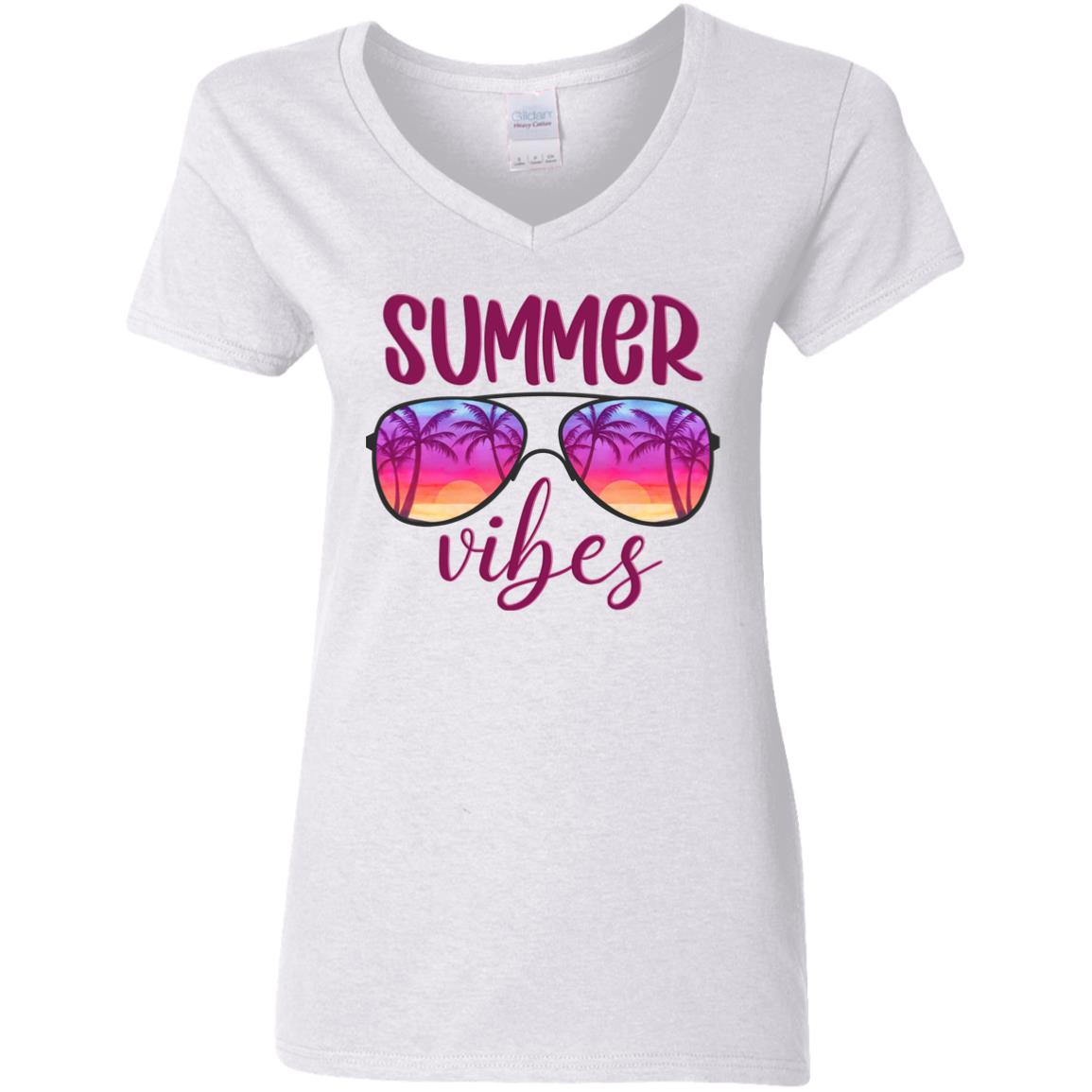 Summer Vibes Sunglasses Ladies T-Shirt