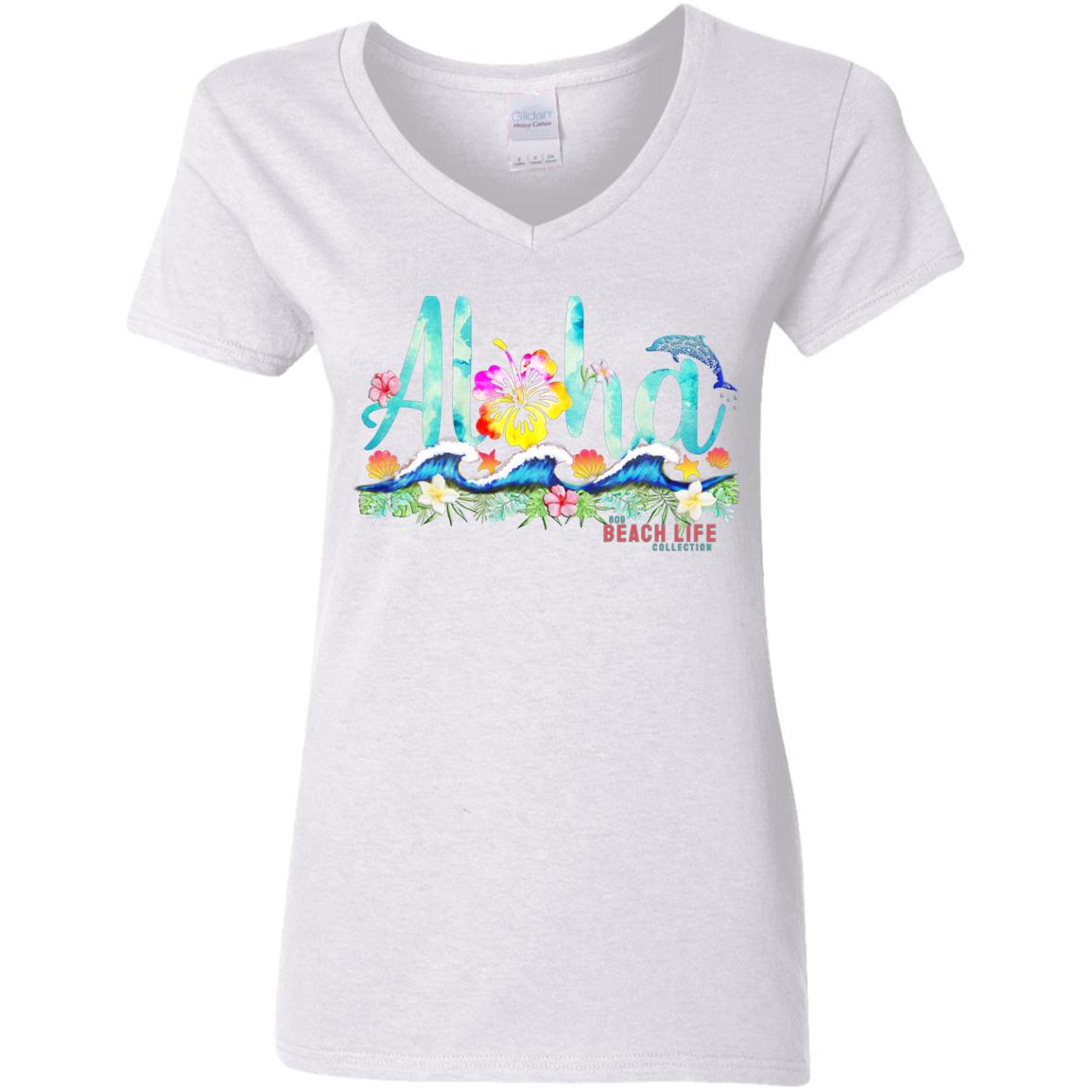 Aloha Tropical Ladies Beach T-Shirt