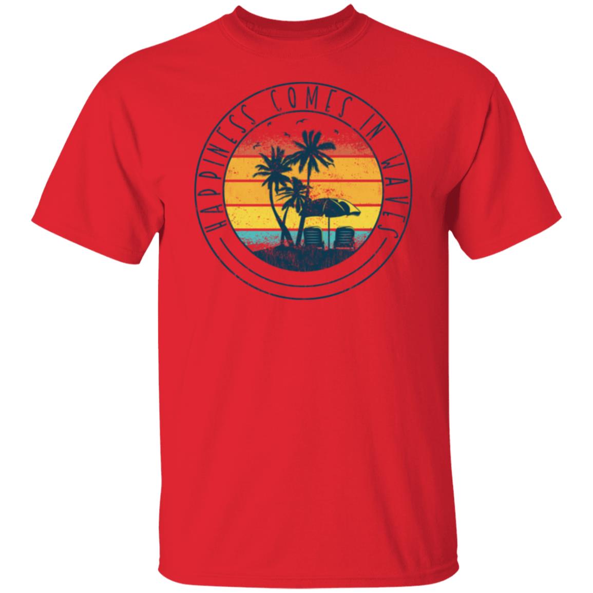 Beach Tee - Happiness Comes In Waves
