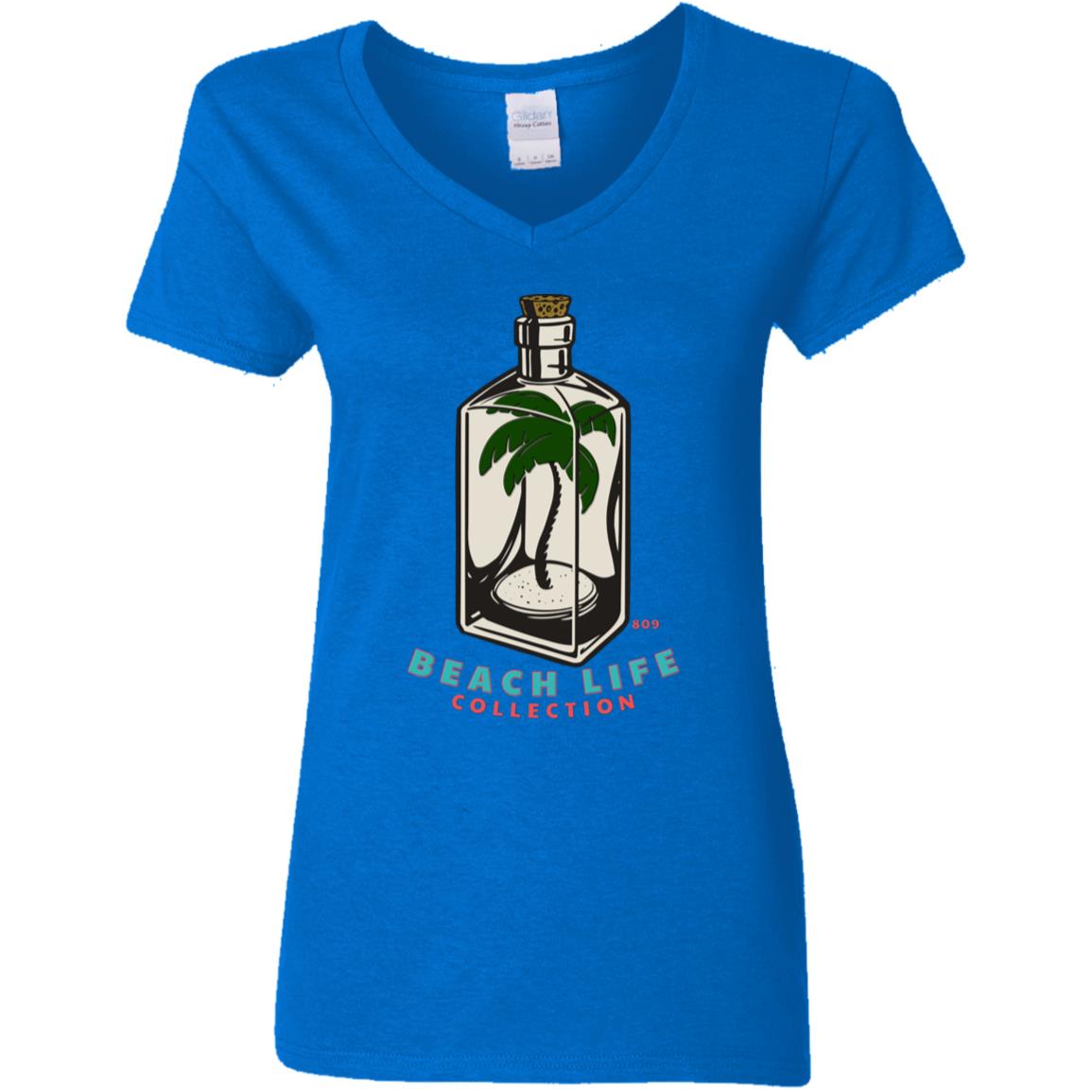 Palm Tree Bottle Ladies T-Shirt