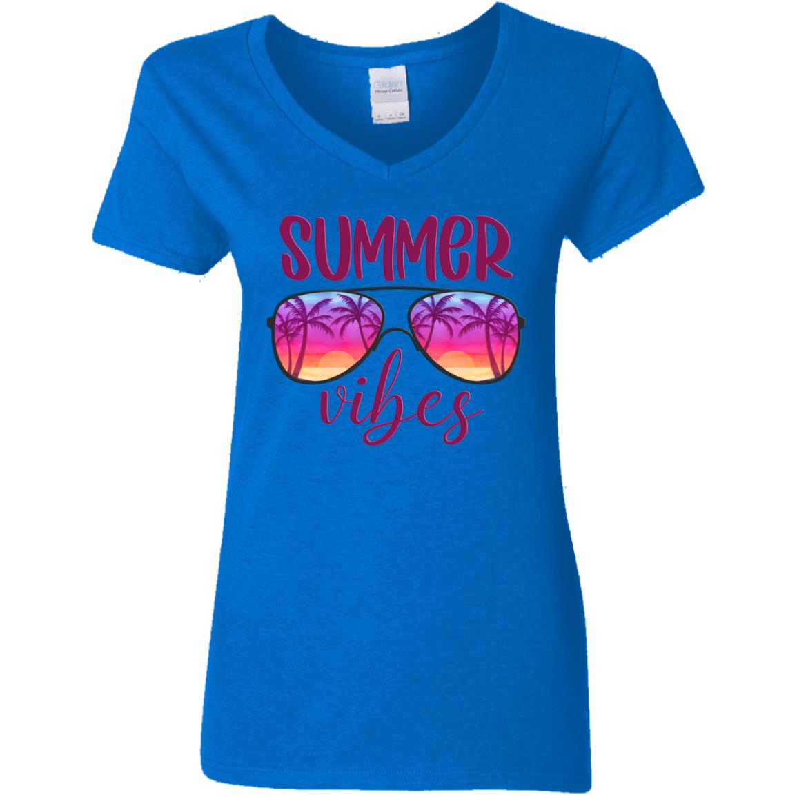 Summer Vibes Sunglasses Ladies T-Shirt