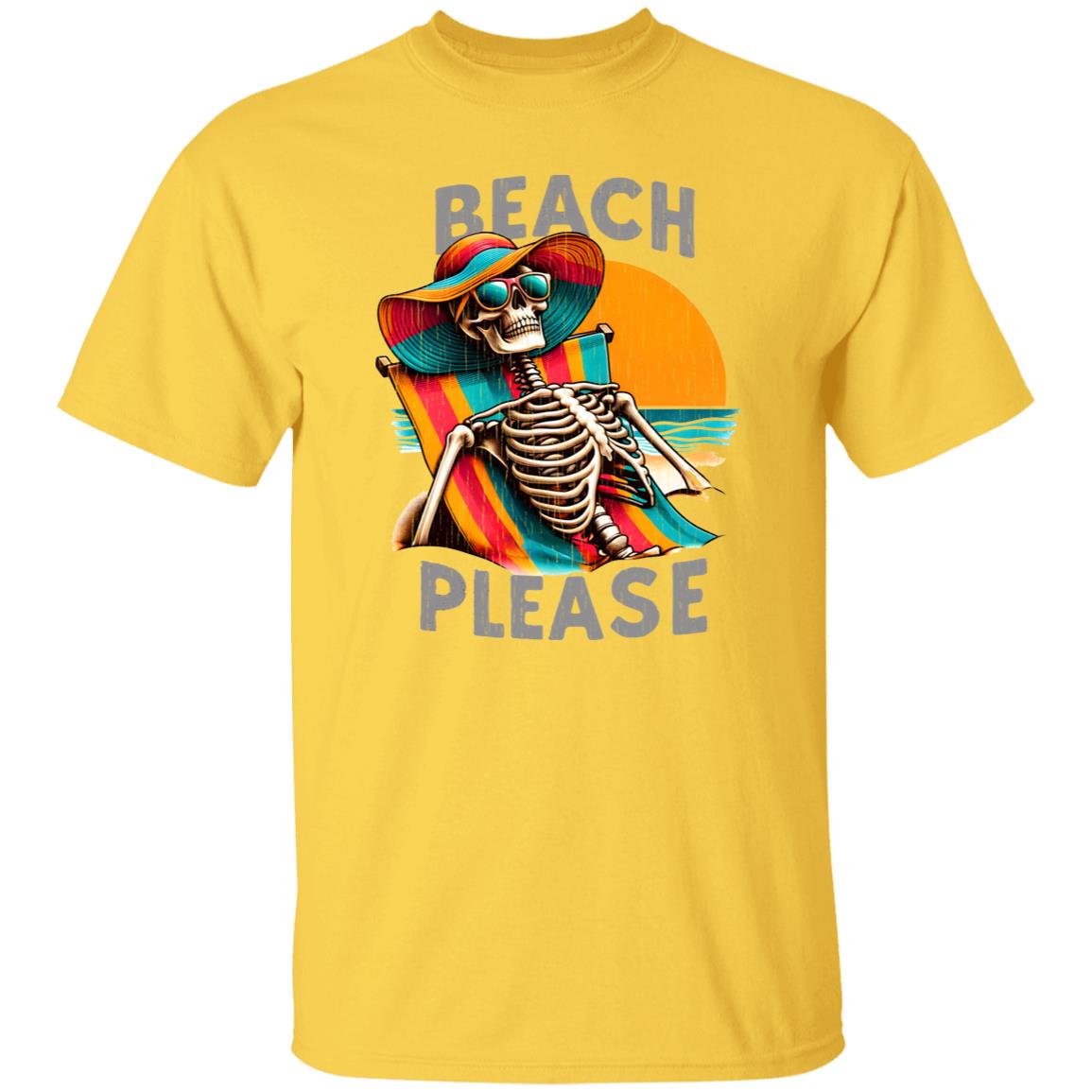 Beach Please Skeleton Tee