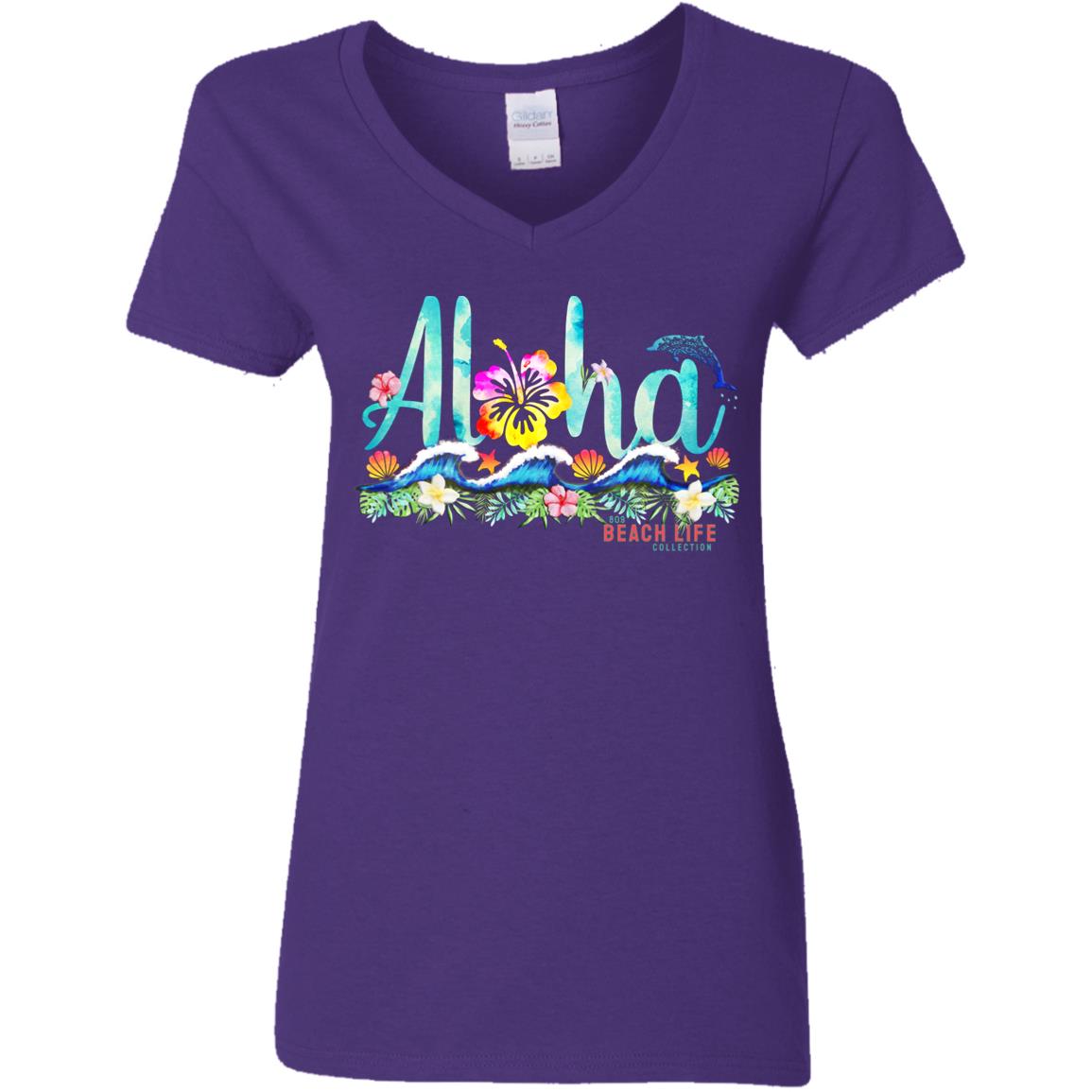 Aloha Tropical Ladies Beach T-Shirt