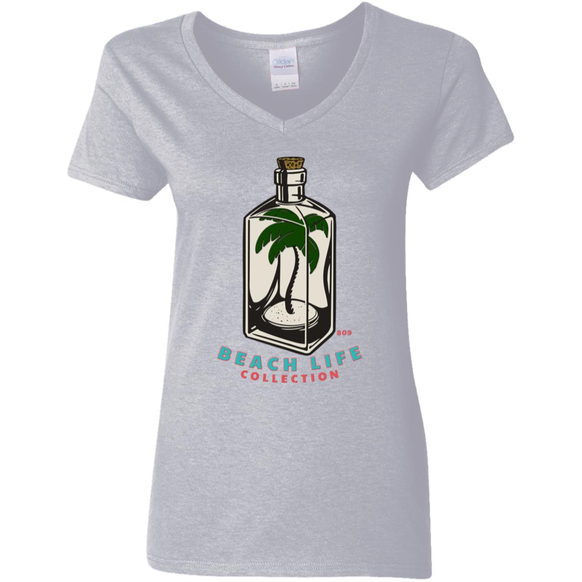 Palm Tree Bottle Ladies T-Shirt