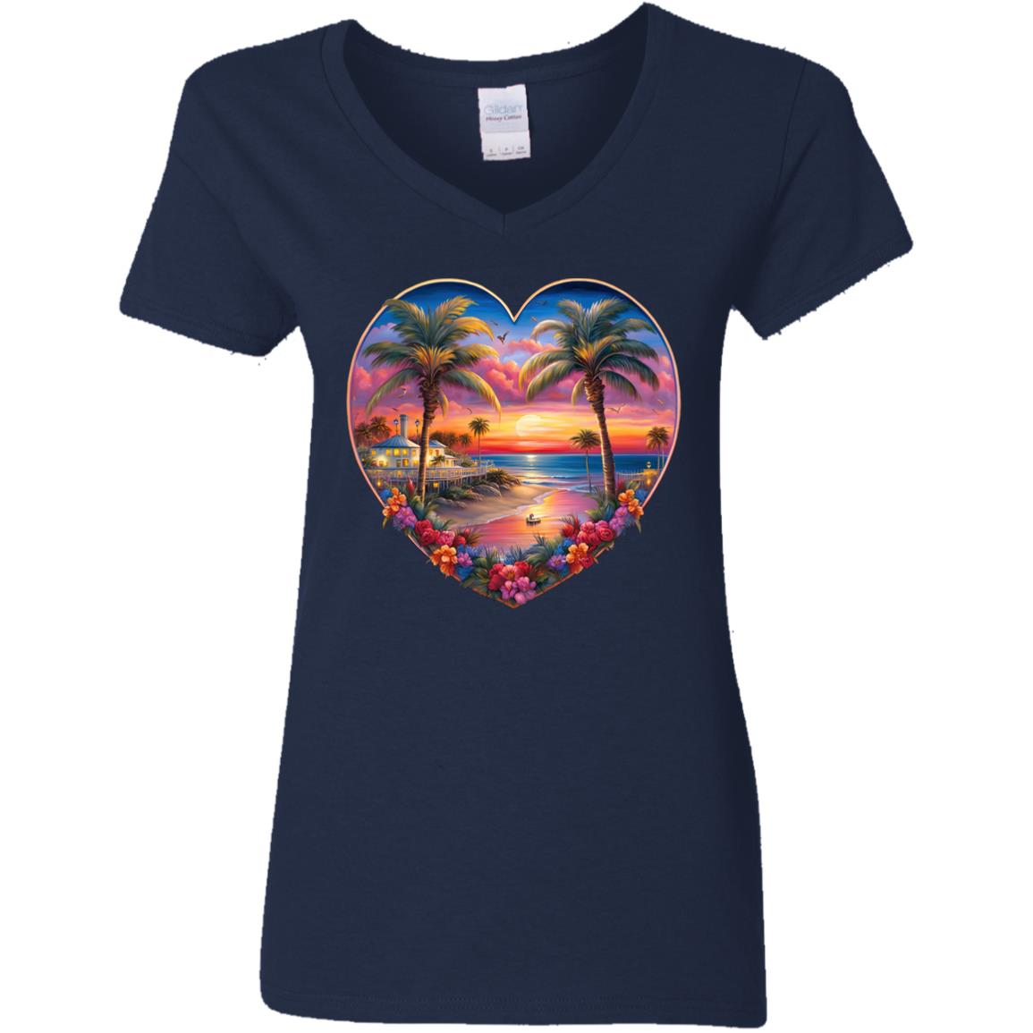 Tropical Heart Ladies T-Shirt