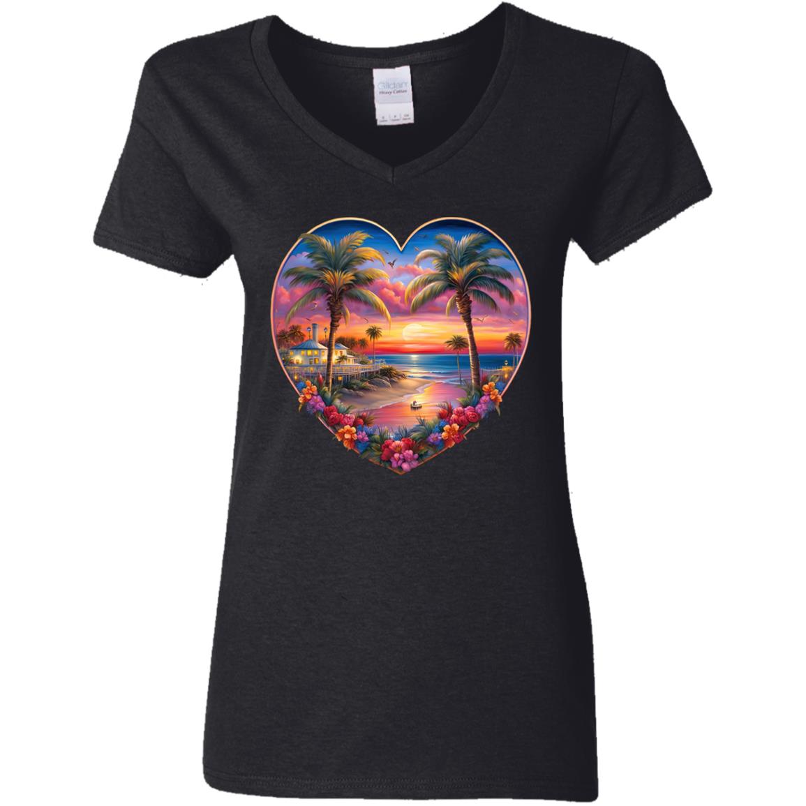 Tropical Heart Ladies T-Shirt