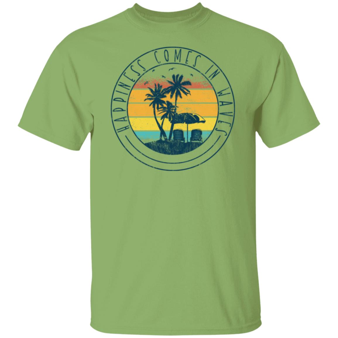 Beach Tee - Happiness Comes In Waves