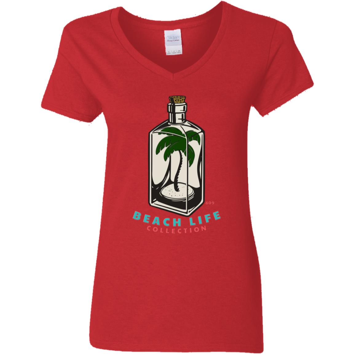 Palm Tree Bottle Ladies T-Shirt