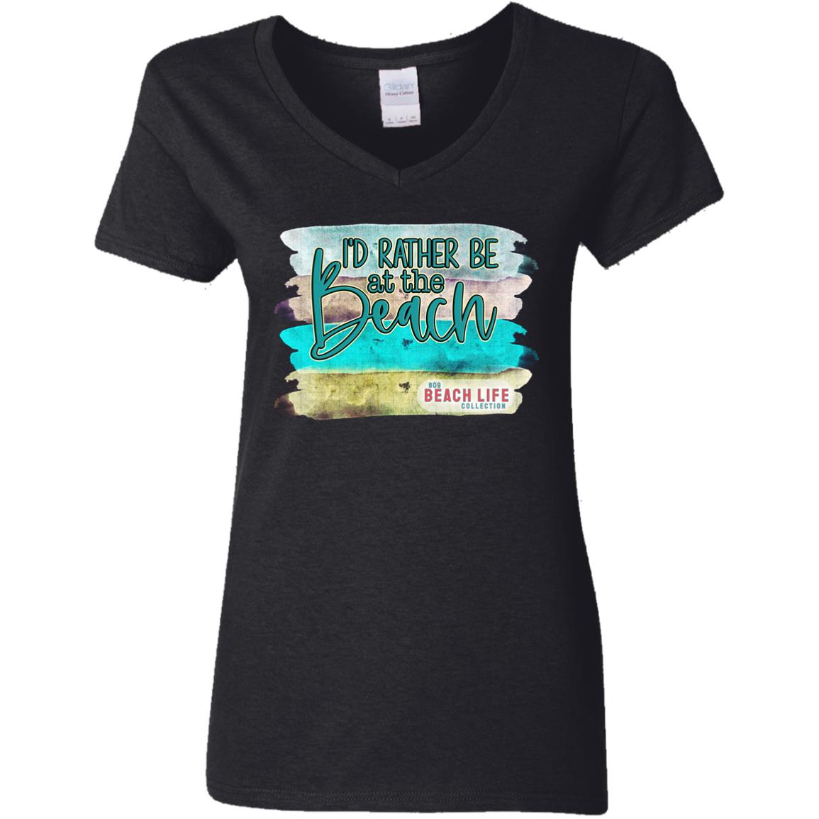 Rather Be At The Beach Ladies T-Shirt