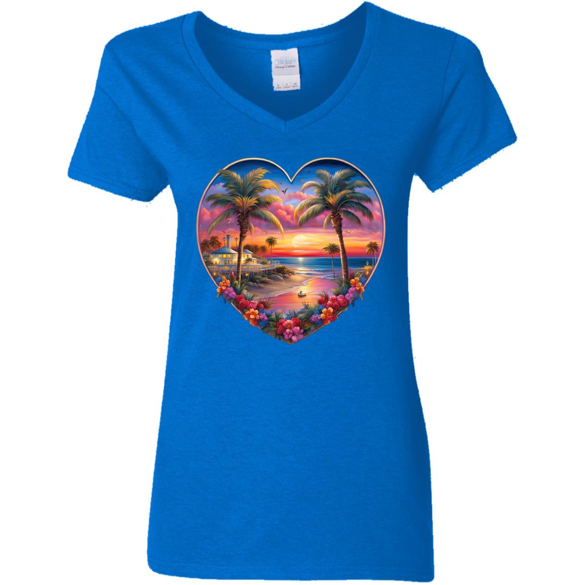 Tropical Heart Ladies T-Shirt