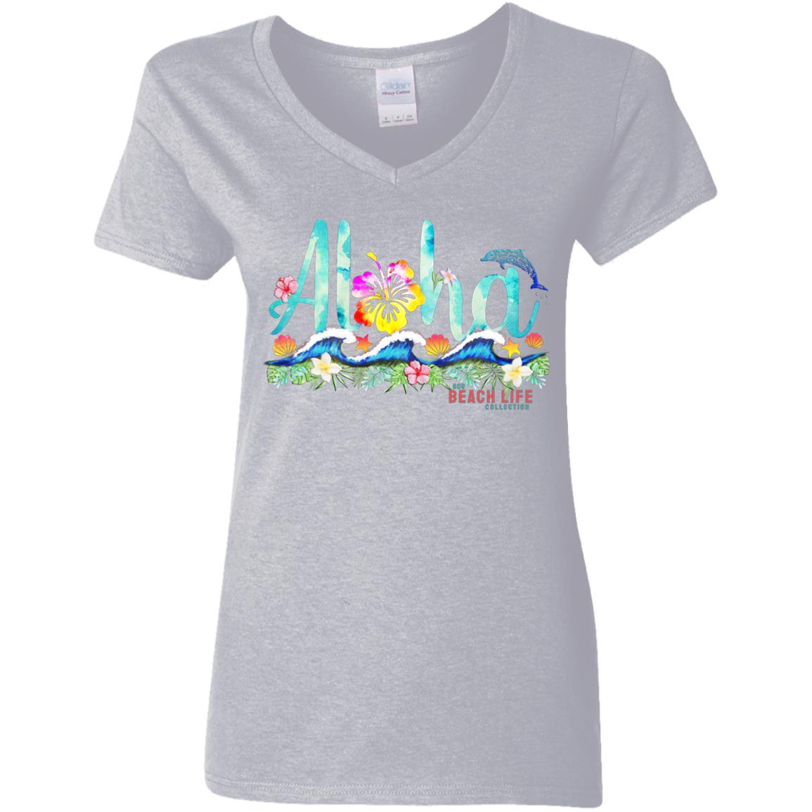 Aloha Tropical Ladies Beach T-Shirt