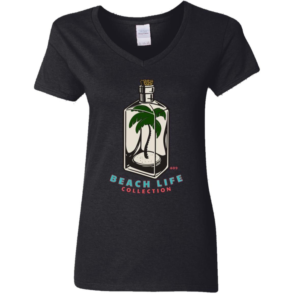 Palm Tree Bottle Ladies T-Shirt
