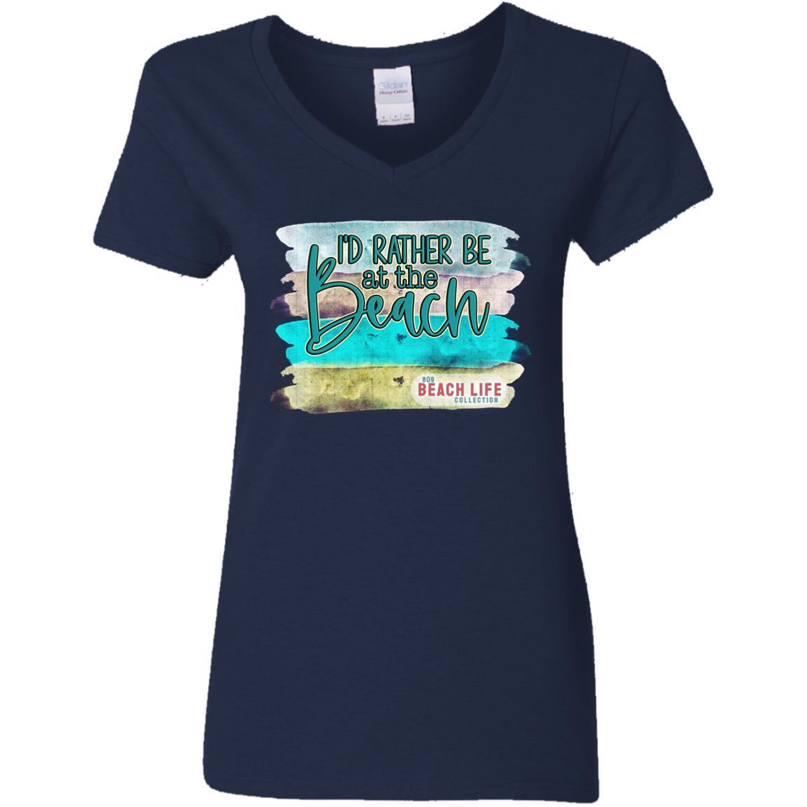 Rather Be At The Beach Ladies T-Shirt