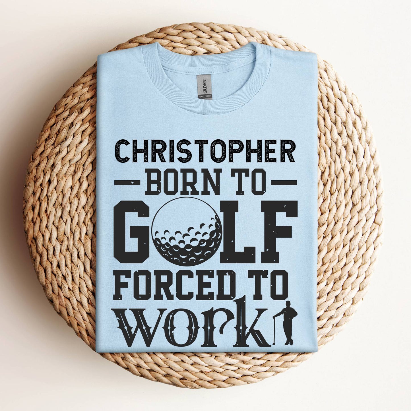 Golf Forced To Work Personalized Tee