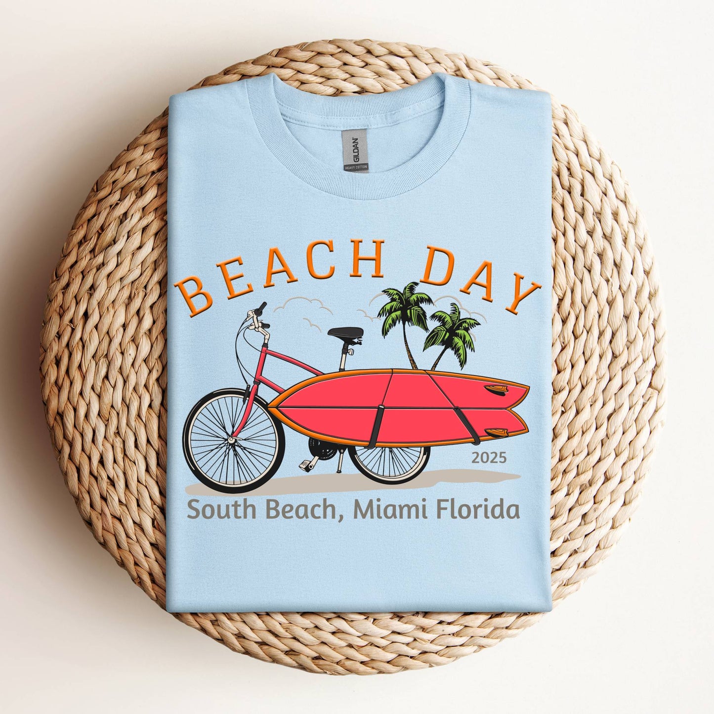 Personalized Bicycle Surfboard T-Shirt