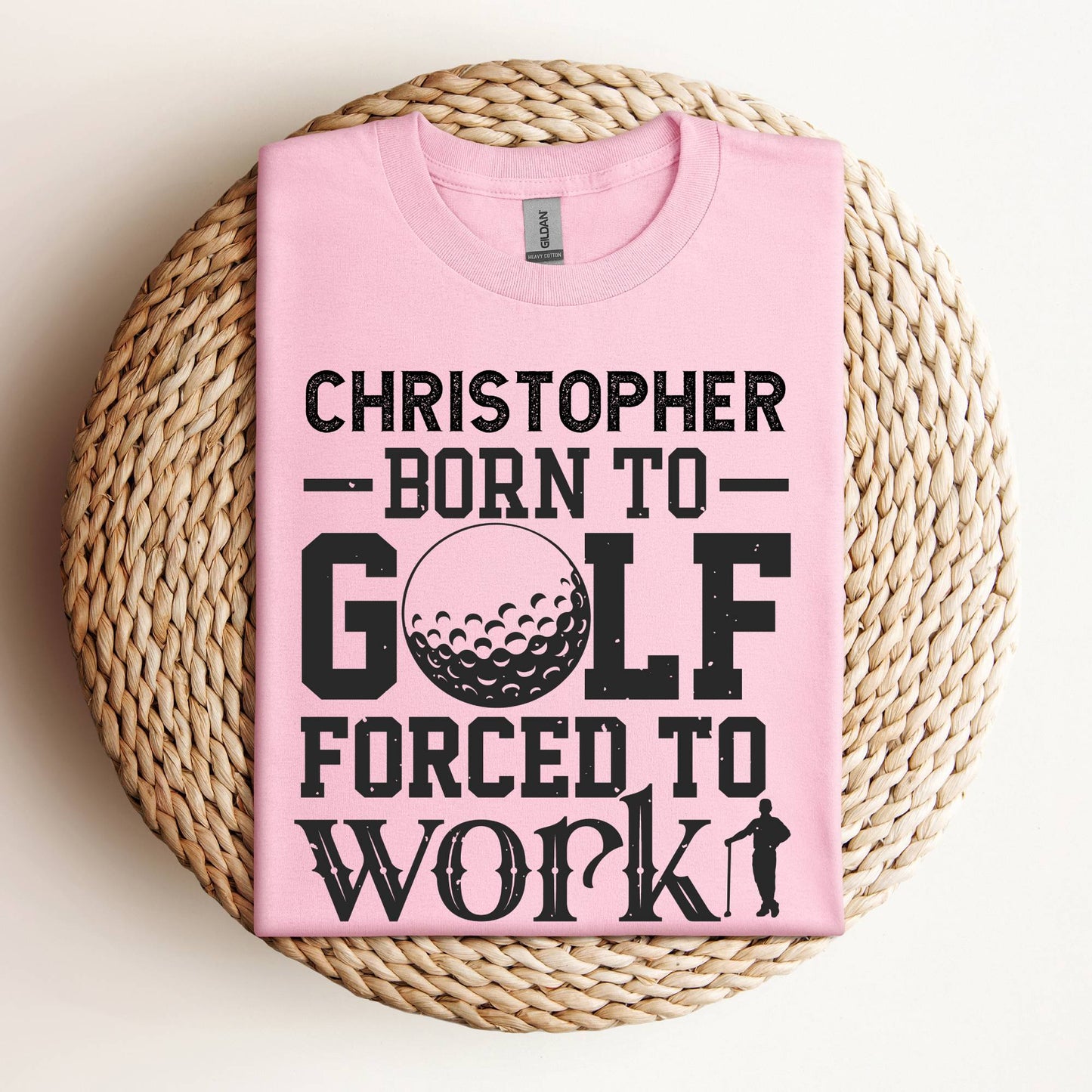 Golf Forced To Work Personalized Tee