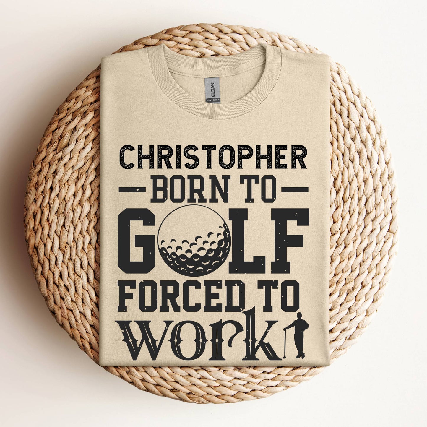 Golf Forced To Work Personalized Tee