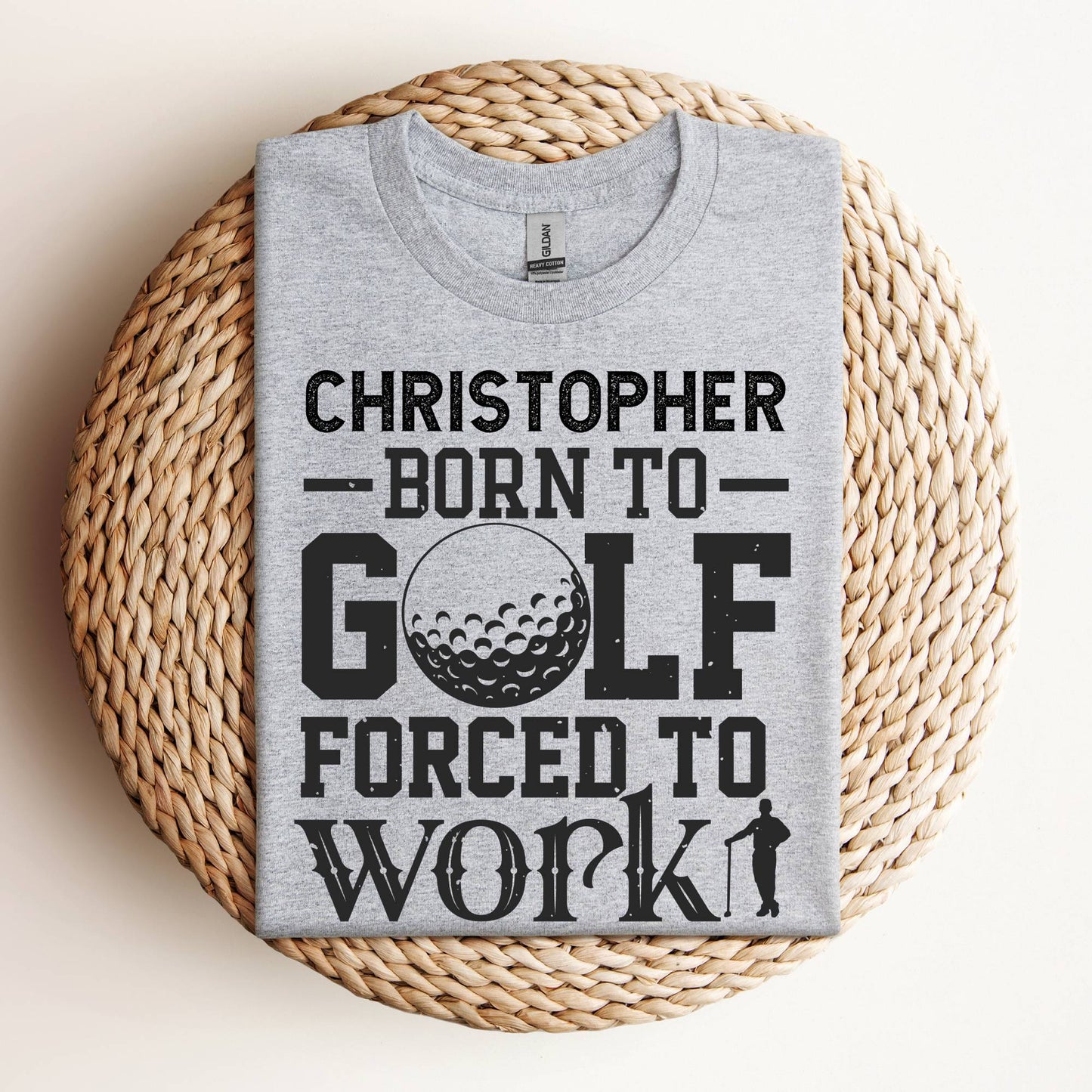 Golf Forced To Work Personalized Tee