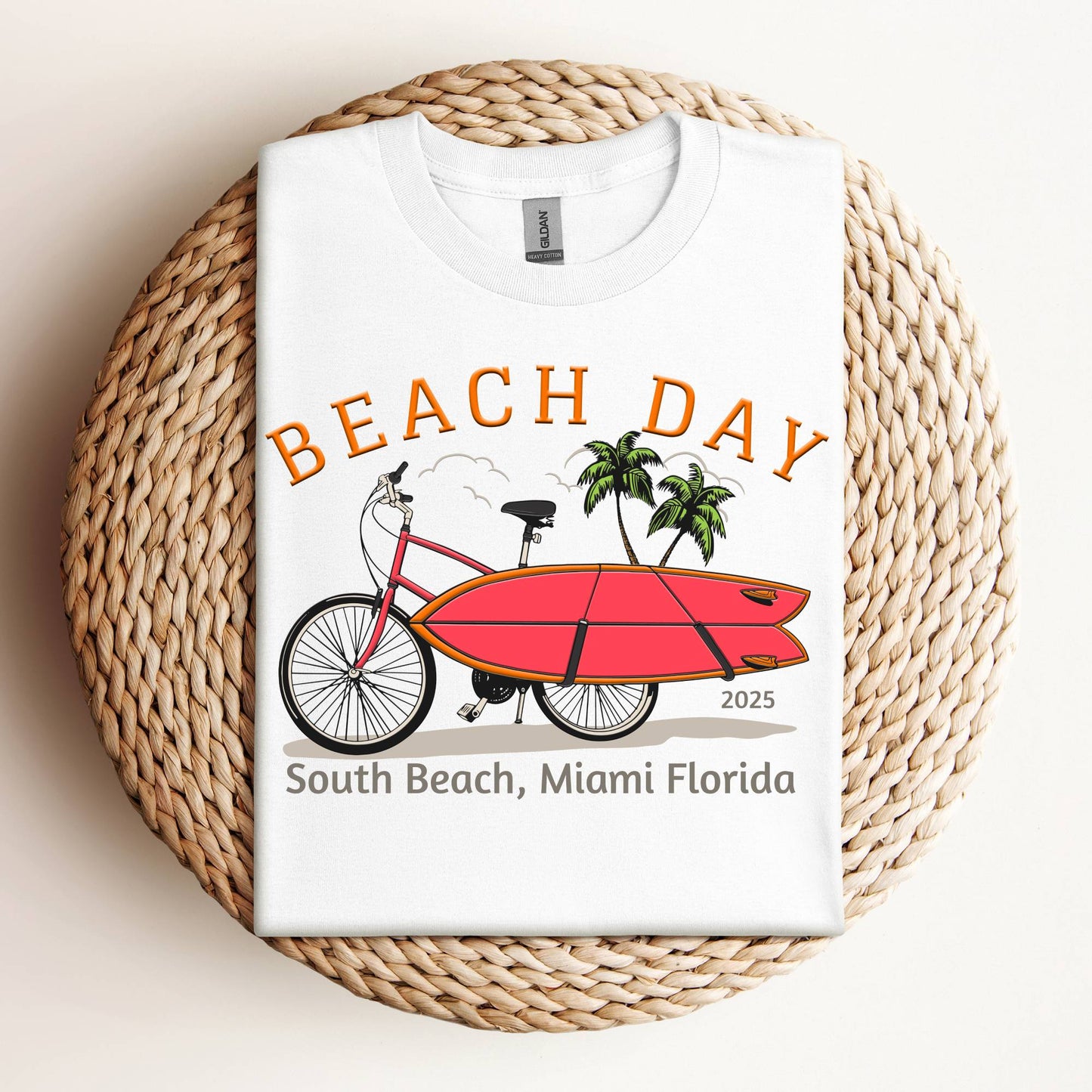 Personalized Bicycle Surfboard T-Shirt