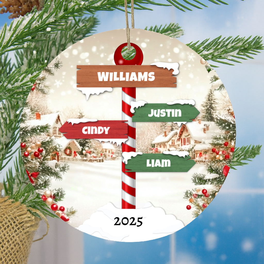 North Pole Signpost Ornament