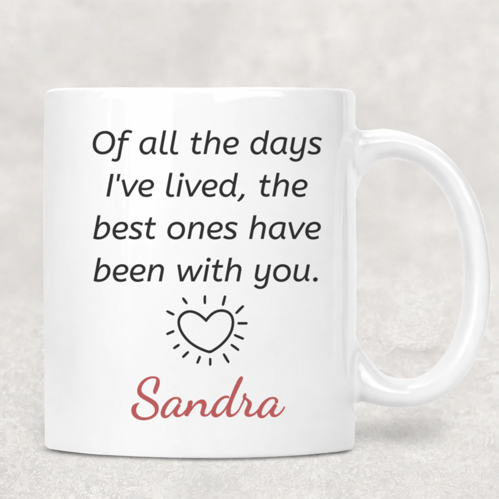 Personalized Of All The Days Mug