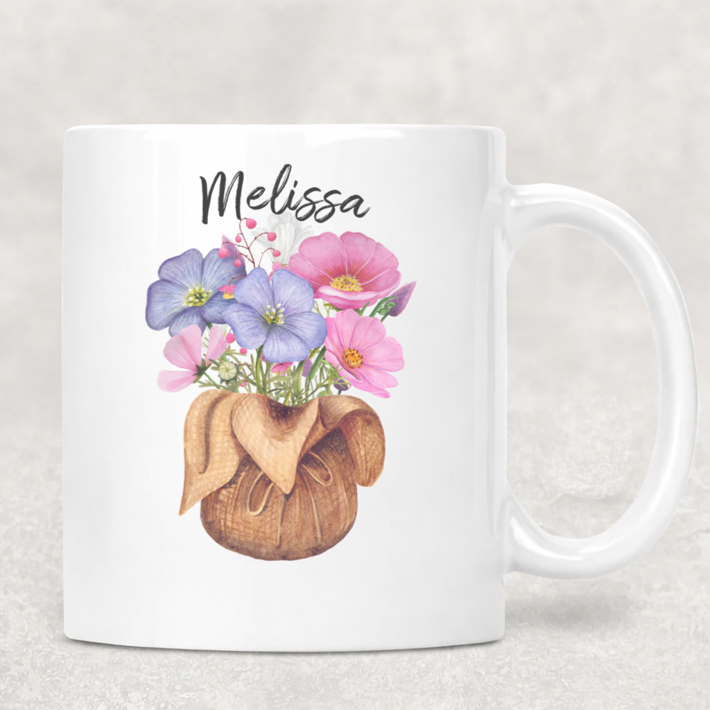 Personalized Wildflowers Mug