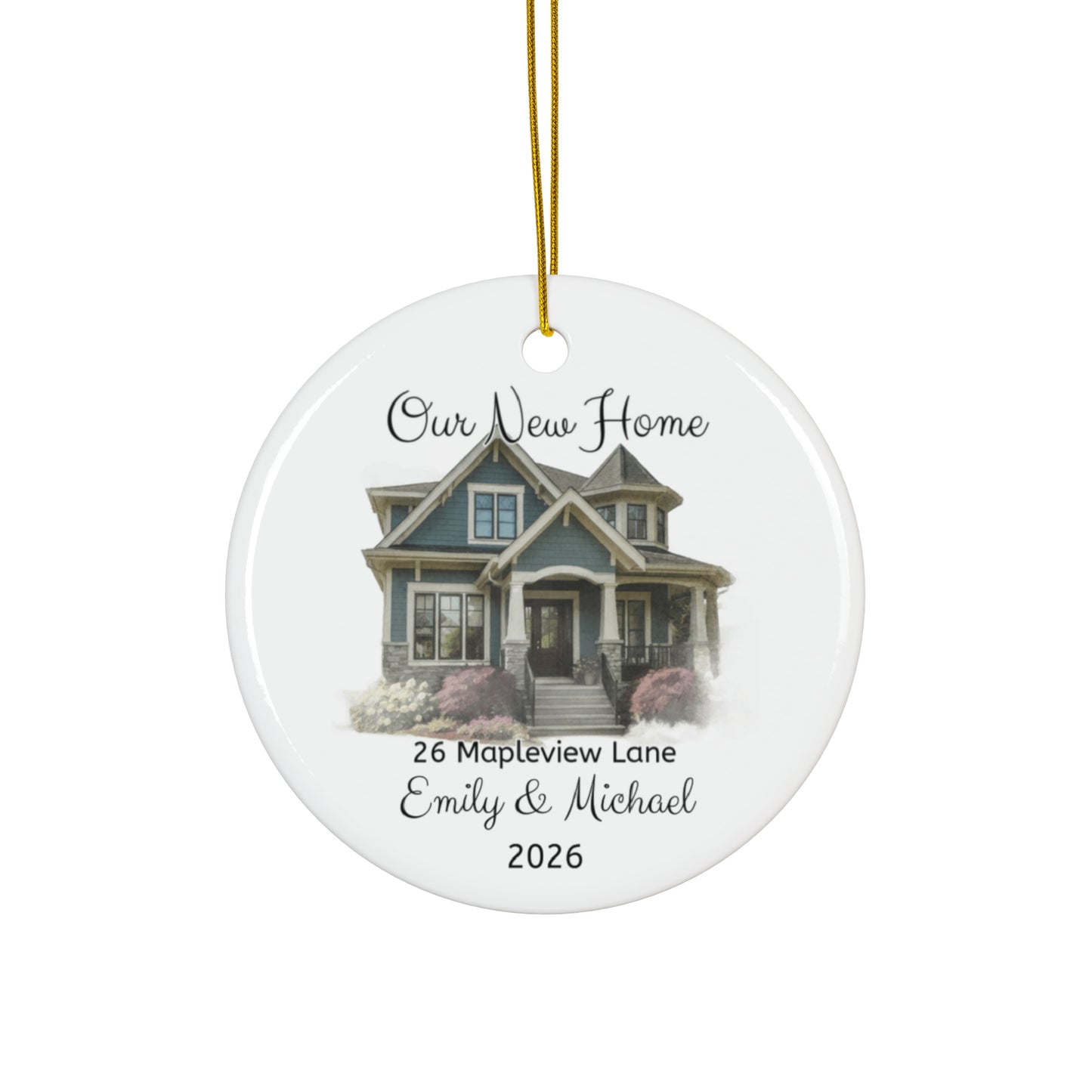 Personalized New Home Ornament from Your House Photo