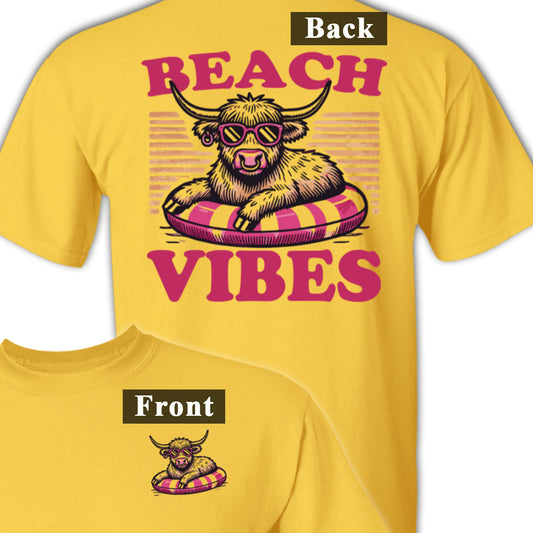 Highland Cow Beach Vibes T-Shirt