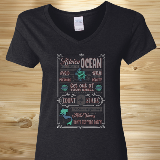 Advice From The Ocean Mermaid Ladies T-Shirt