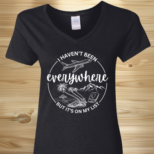 Ladies Travel Bucket List T-Shirt