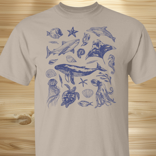 Vintage 90s Tattoo Sea Animal T-shirt