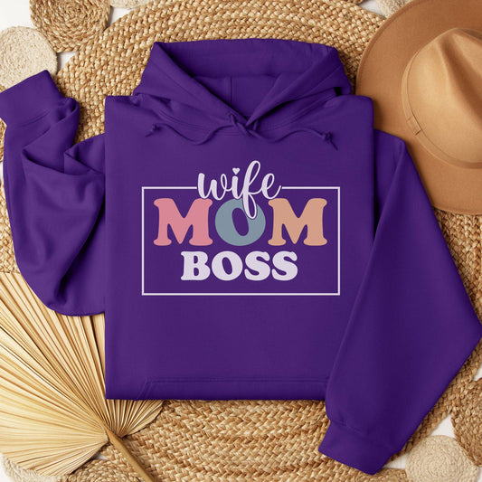 Wife - Mom - Boss Hoodie
