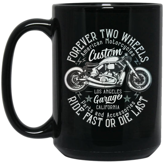 Motorcycle Rider Gift - Black 15 oz Mug
