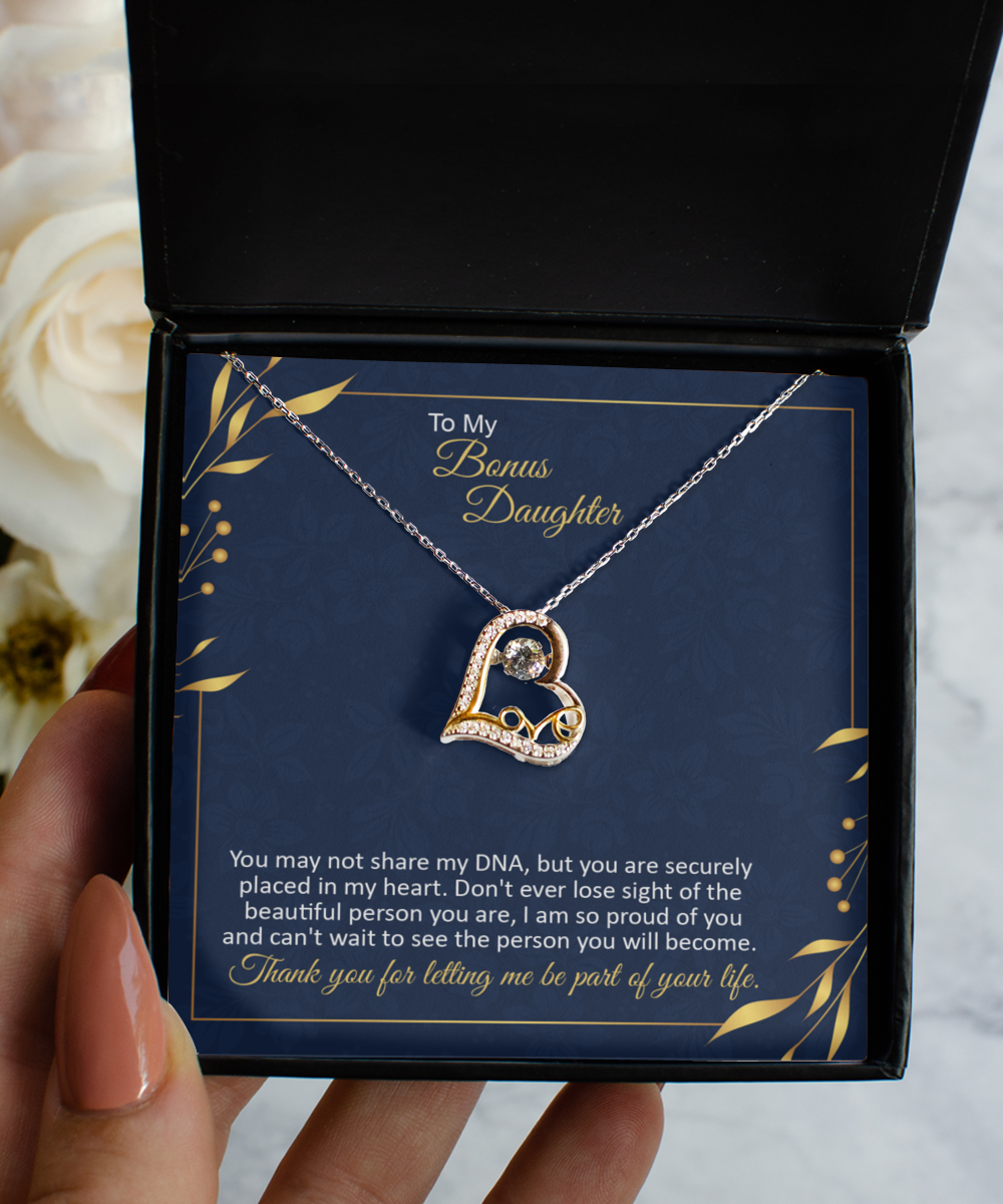 Bonus Daughter Gift - Love Heart Necklace