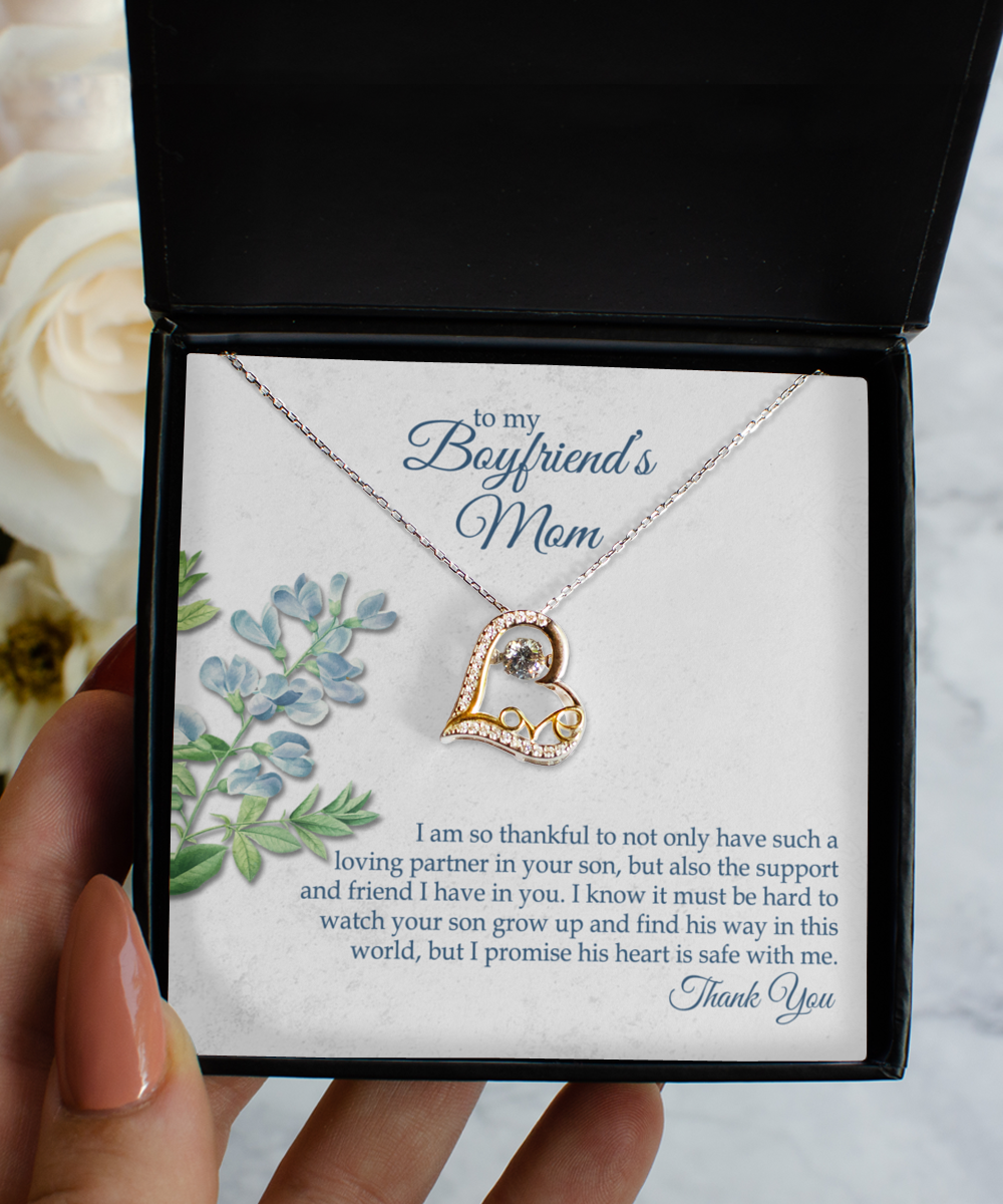 Boyfriend's Mom Gift - Love Heart Necklace