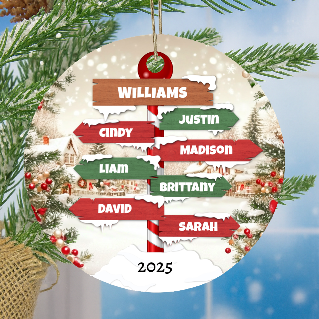 North Pole Signpost Ornament